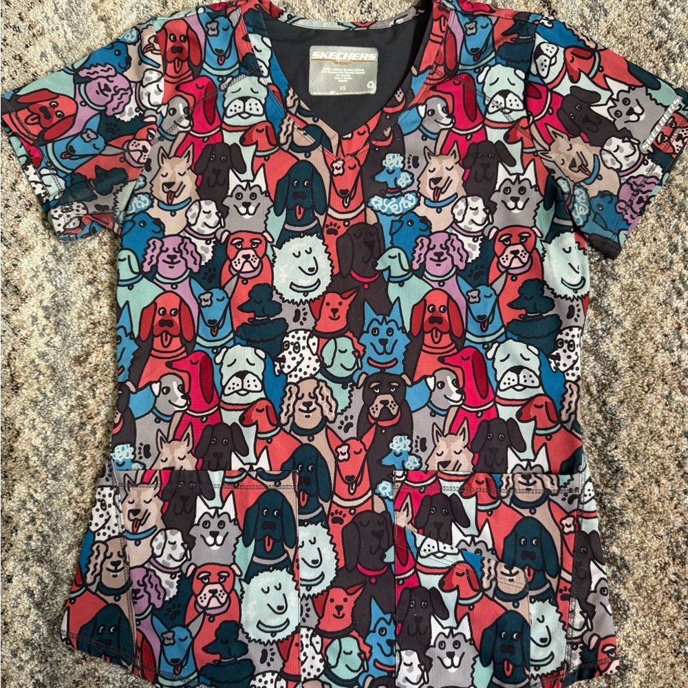 Skechers Scrub Top- Dogs